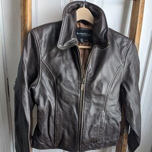 Kenneth Cole Brown Leather Jacket